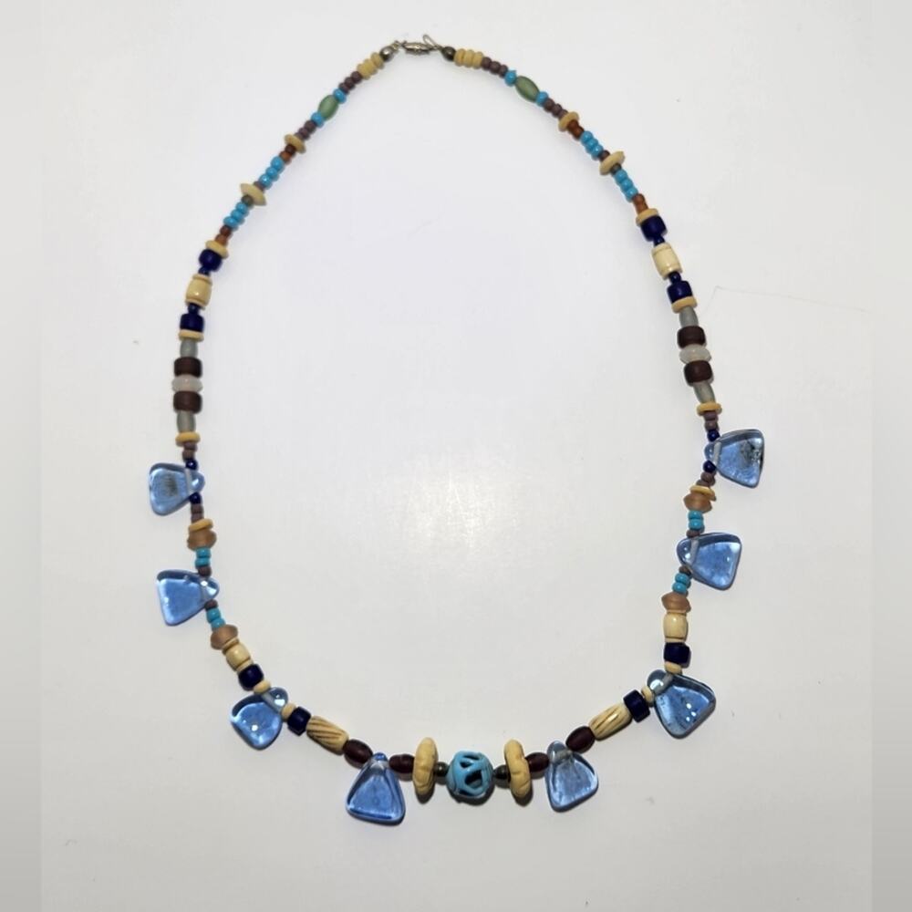 Aqua Blue Boho Necklace | Pre-Owned - Picture 2 of 6